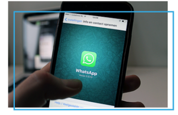 WhatsApp support via a mobile phone