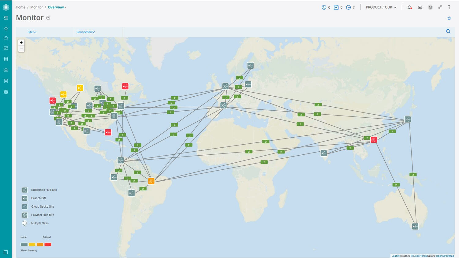 SD Wan Network Topology Map