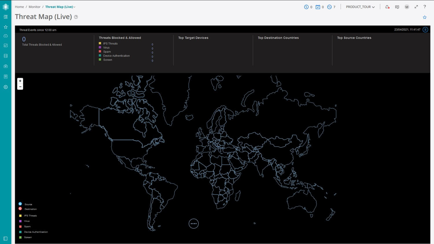 SD Wan Threat Map Monitoring