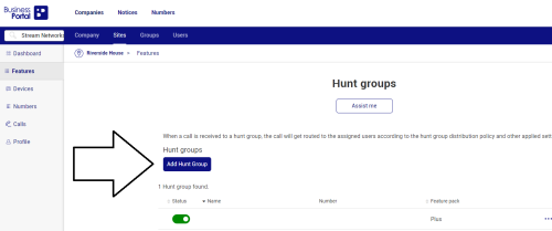 bt cloud huntgroup