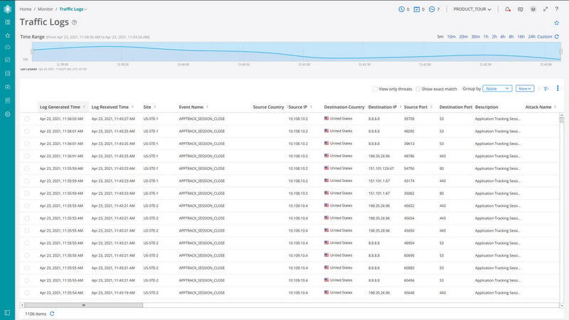 sd wan events and logs